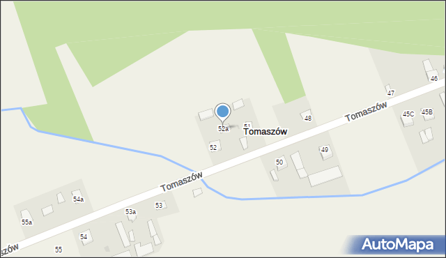 Tomaszów, Tomaszów, 52a, mapa Tomaszów