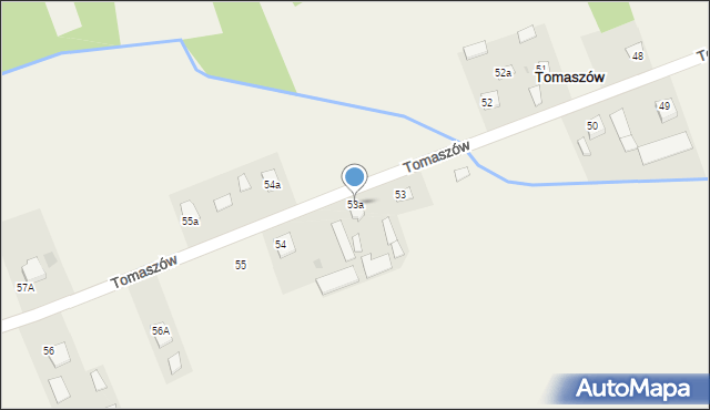 Tomaszów, Tomaszów, 53a, mapa Tomaszów