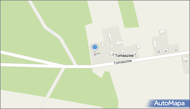 Tomaszów, Tomaszów, 1a, mapa Tomaszów