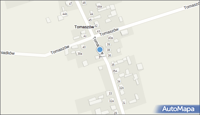 Tomaszów, Tomaszów, 37, mapa Tomaszów