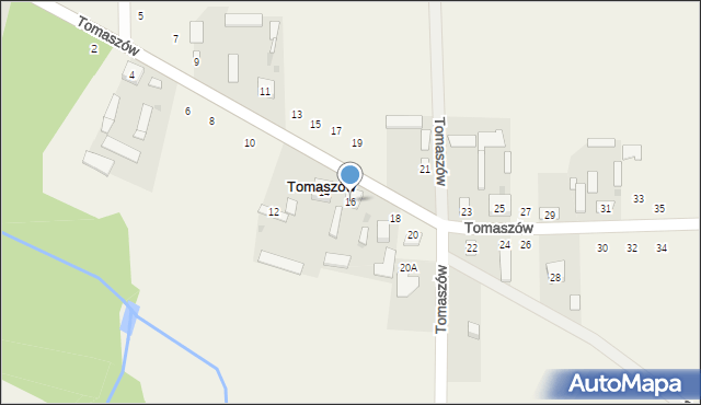 Tomaszów, Tomaszów, 16, mapa Tomaszów