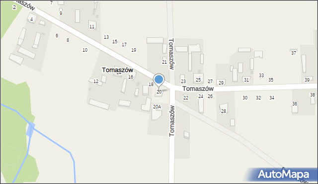 Tomaszów, Tomaszów, 20, mapa Tomaszów