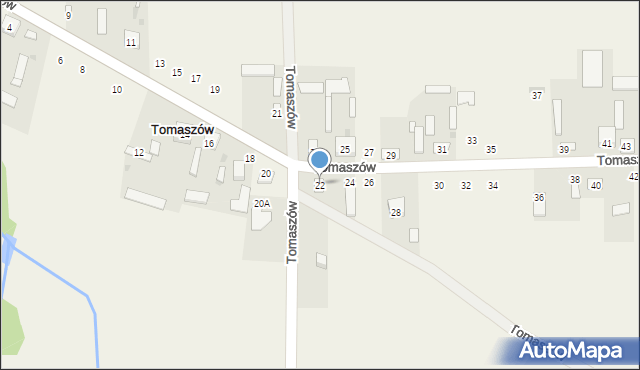 Tomaszów, Tomaszów, 22, mapa Tomaszów