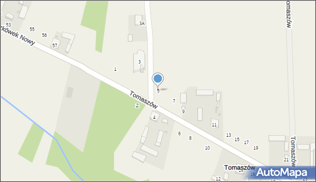 Tomaszów, Tomaszów, 5, mapa Tomaszów