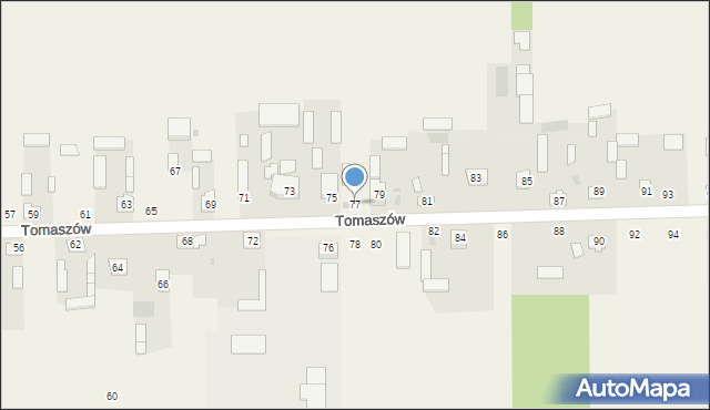 Tomaszów, Tomaszów, 77, mapa Tomaszów