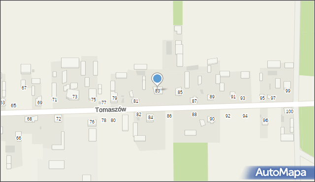 Tomaszów, Tomaszów, 83, mapa Tomaszów