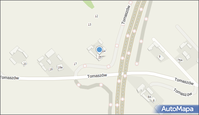 Tomaszów, Tomaszów, 15, mapa Tomaszów
