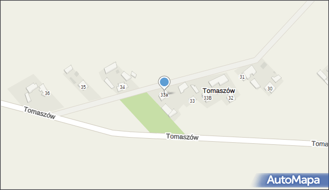 Tomaszów, Tomaszów, 33a, mapa Tomaszów