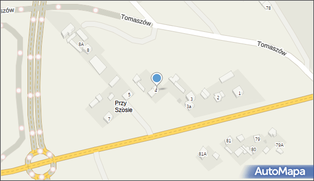 Tomaszów, Tomaszów, 4A, mapa Tomaszów