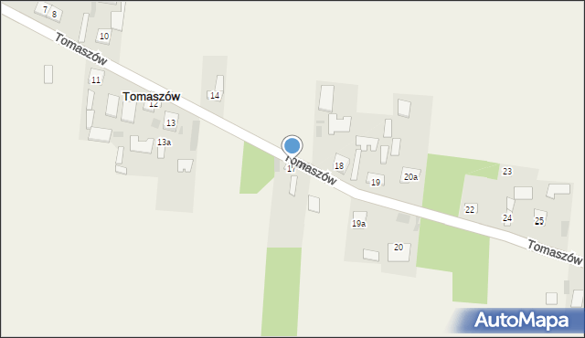 Tomaszów, Tomaszów, 17, mapa Tomaszów