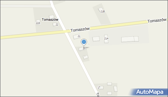 Tomaszów, Tomaszów, 20, mapa Tomaszów