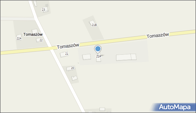 Tomaszów, Tomaszów, 21A, mapa Tomaszów