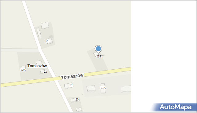 Tomaszów, Tomaszów, 21B, mapa Tomaszów