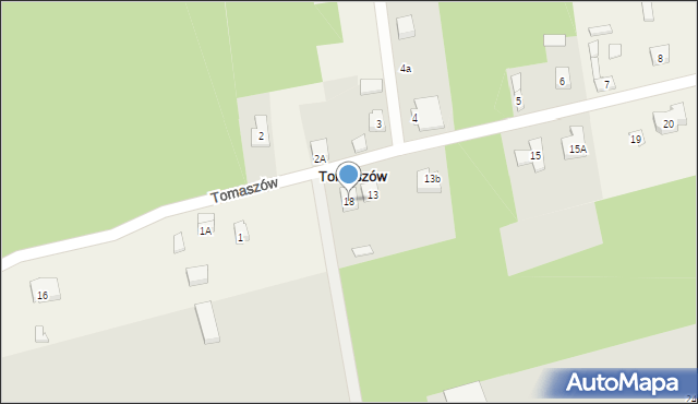 Tomaszów, Tomaszów, 18, mapa Tomaszów