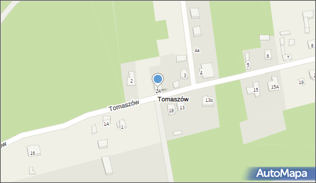 Tomaszów, Tomaszów, 2A, mapa Tomaszów