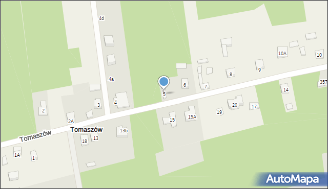 Tomaszów, Tomaszów, 5, mapa Tomaszów