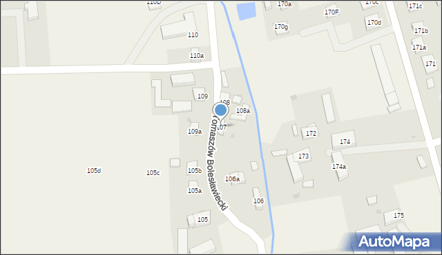 Tomaszów Bolesławiecki, Tomaszów Bolesławiecki, 107, mapa Tomaszów Bolesławiecki