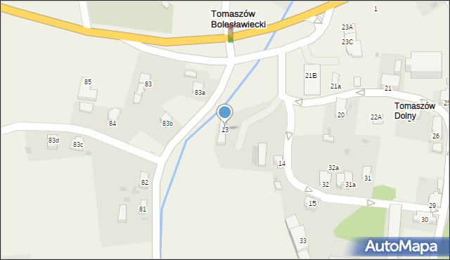 Tomaszów Bolesławiecki, Tomaszów Bolesławiecki, 13, mapa Tomaszów Bolesławiecki