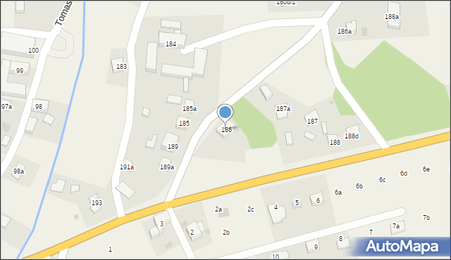 Tomaszów Bolesławiecki, Tomaszów Bolesławiecki, 186, mapa Tomaszów Bolesławiecki