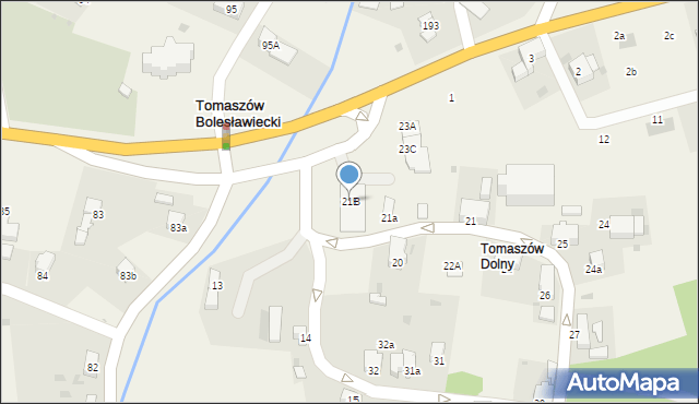 Tomaszów Bolesławiecki, Tomaszów Bolesławiecki, 21B, mapa Tomaszów Bolesławiecki