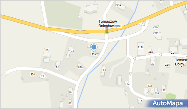 Tomaszów Bolesławiecki, Tomaszów Bolesławiecki, 83a, mapa Tomaszów Bolesławiecki