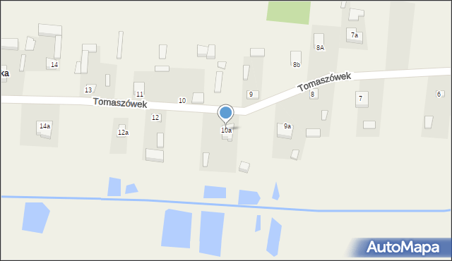 Tomaszówek, Tomaszówek, 10a, mapa Tomaszówek