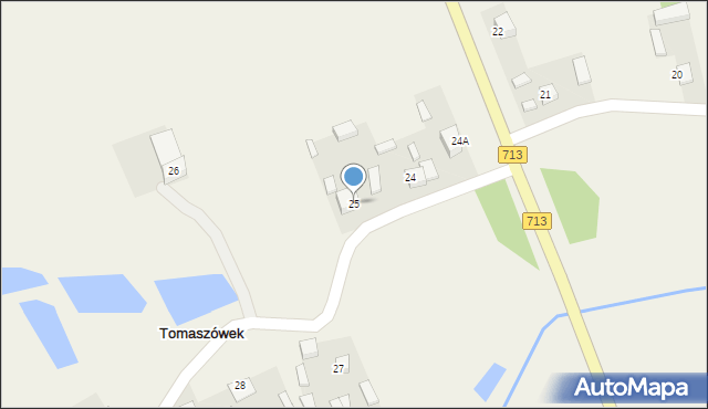 Tomaszówek, Tomaszówek, 25, mapa Tomaszówek