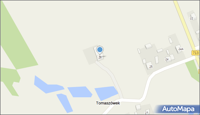 Tomaszówek, Tomaszówek, 26, mapa Tomaszówek