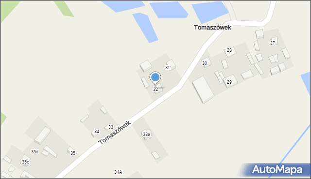 Tomaszówek, Tomaszówek, 32, mapa Tomaszówek