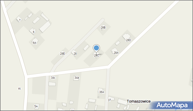 Tomaszowice, Tomaszowice, 28C, mapa Tomaszowice