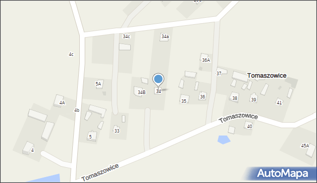 Tomaszowice, Tomaszowice, 34, mapa Tomaszowice