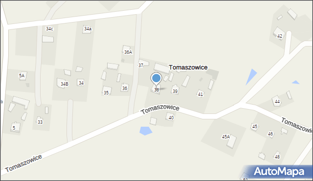 Tomaszowice, Tomaszowice, 38, mapa Tomaszowice