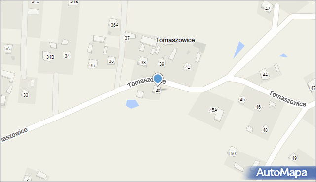 Tomaszowice, Tomaszowice, 40, mapa Tomaszowice