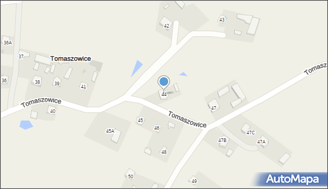 Tomaszowice, Tomaszowice, 44, mapa Tomaszowice