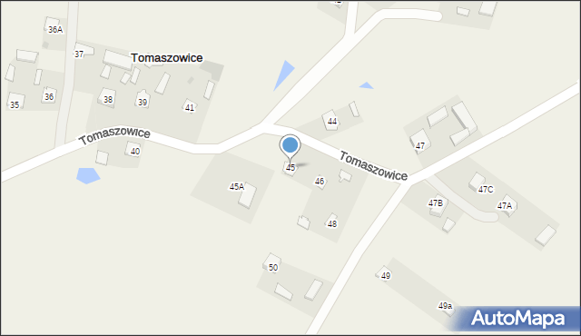 Tomaszowice, Tomaszowice, 45, mapa Tomaszowice