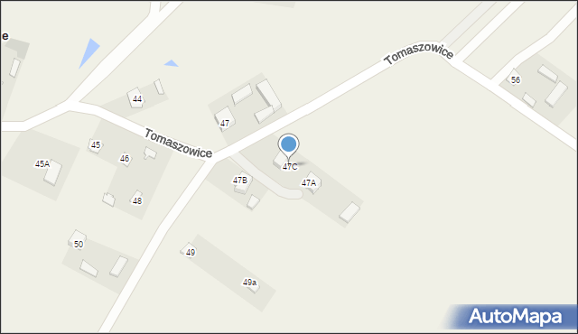 Tomaszowice, Tomaszowice, 47C, mapa Tomaszowice