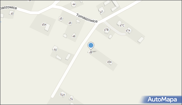 Tomaszowice, Tomaszowice, 49, mapa Tomaszowice