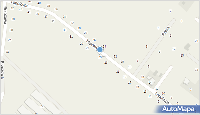 Tomaszowice, Topolowa, 25, mapa Tomaszowice