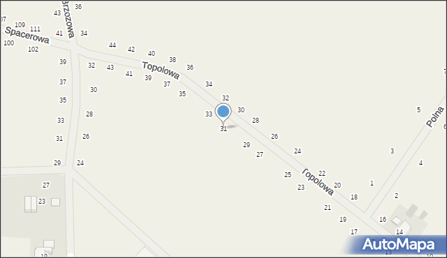 Tomaszowice, Topolowa, 31, mapa Tomaszowice