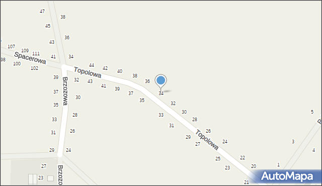 Tomaszowice, Topolowa, 34, mapa Tomaszowice