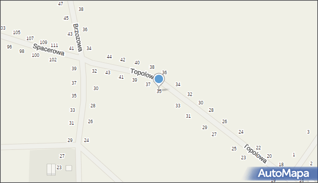 Tomaszowice, Topolowa, 35, mapa Tomaszowice