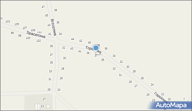 Tomaszowice, Topolowa, 37, mapa Tomaszowice