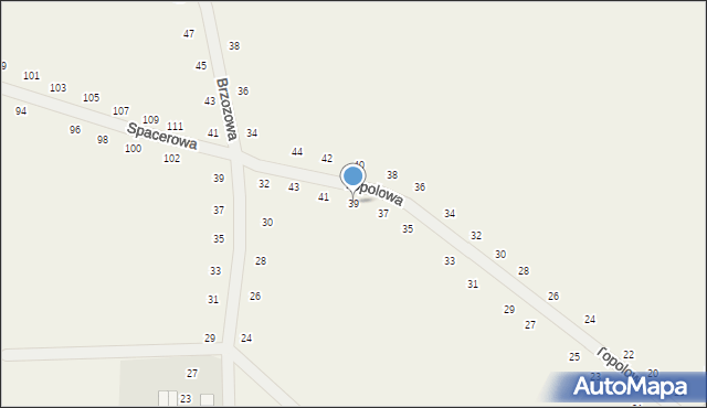 Tomaszowice, Topolowa, 39, mapa Tomaszowice