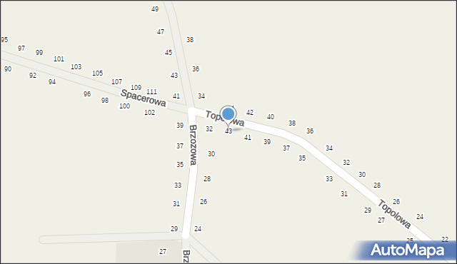 Tomaszowice, Topolowa, 43, mapa Tomaszowice