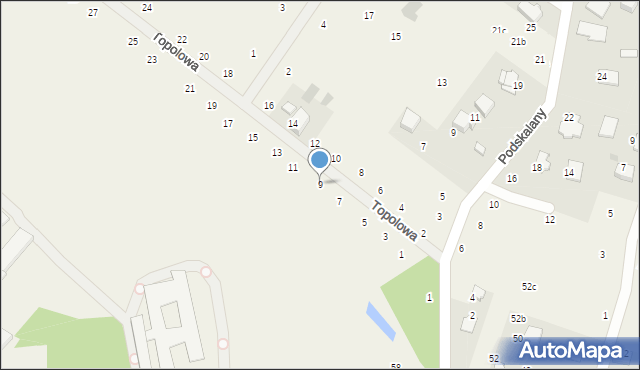 Tomaszowice, Topolowa, 9, mapa Tomaszowice