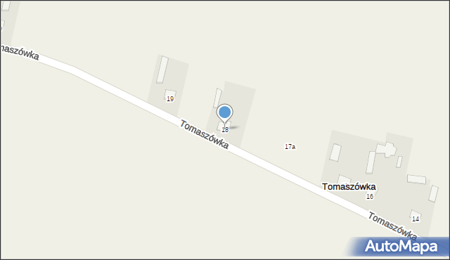 Tomaszówka, Tomaszówka, 18, mapa Tomaszówka