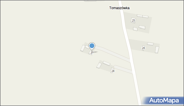 Tomaszówka, Tomaszówka, 27, mapa Tomaszówka