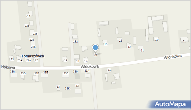 Tomaszówka, Tomaszówka, 16, mapa Tomaszówka