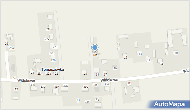 Tomaszówka, Tomaszówka, 18a, mapa Tomaszówka