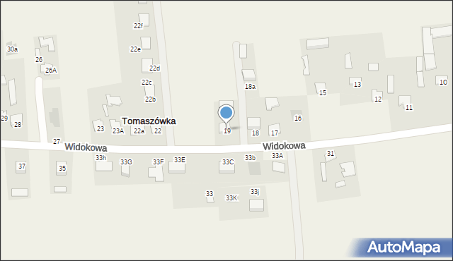 Tomaszówka, Tomaszówka, 19, mapa Tomaszówka